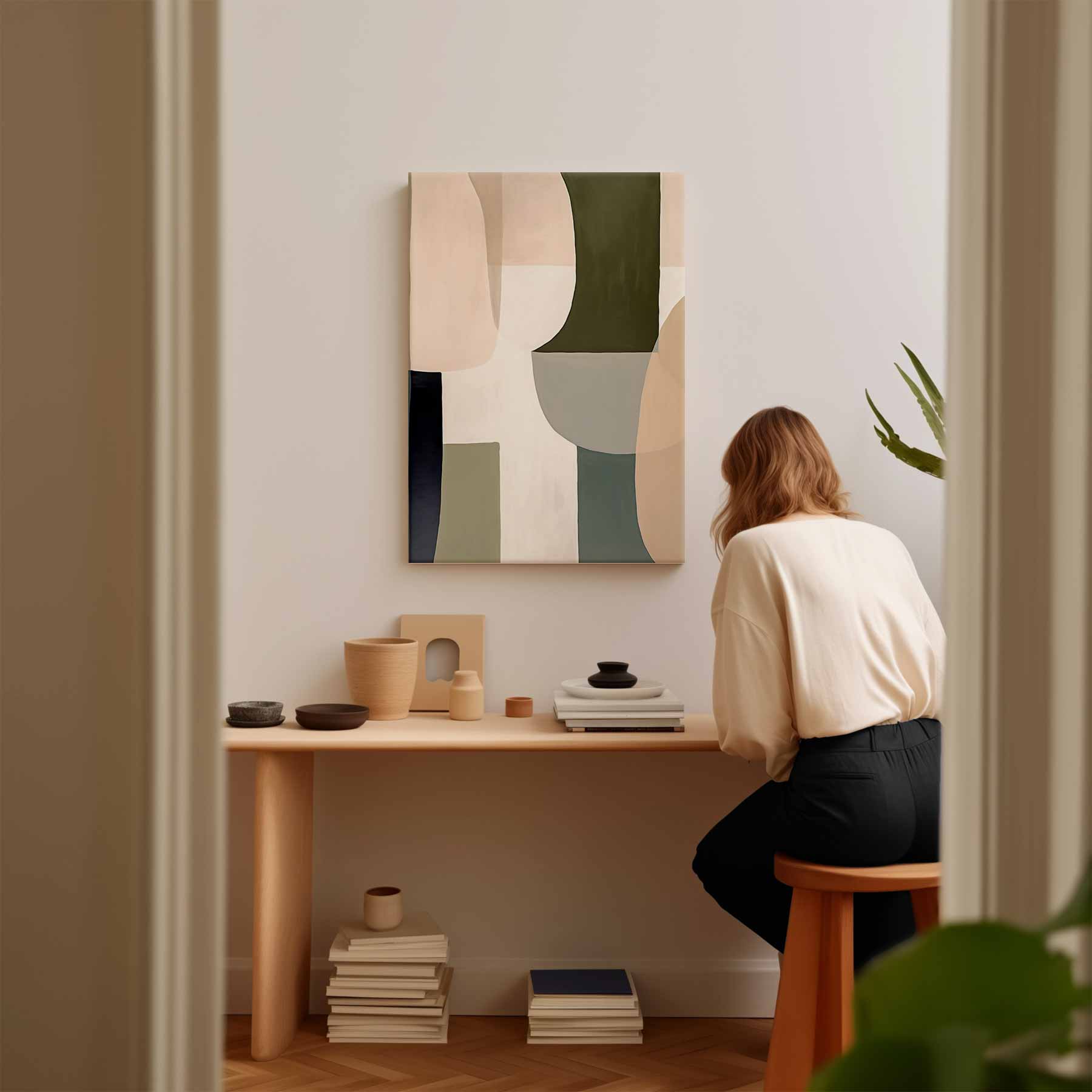 Geometrische Harmonie Kunstwerk-canvas-dibond-plexiglas-wanddecoratie-WallArtistic