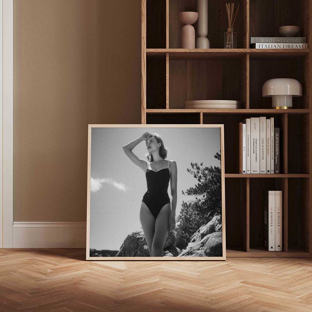 Vrouw in badpak Poster
