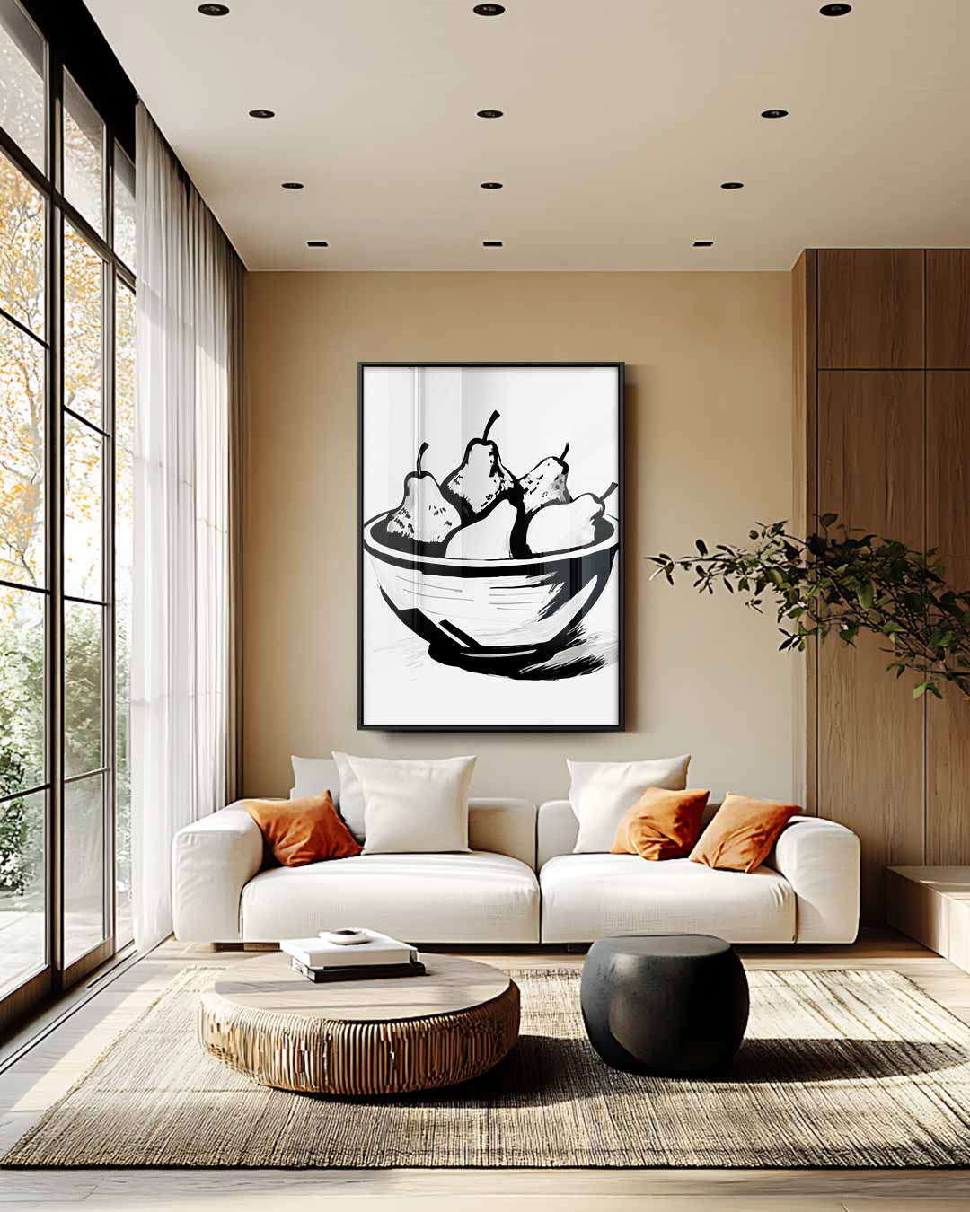 Simpele Charme van Peertjes Kunstwerk-canvas-dibond-plexiglas-wanddecoratie-WallArtistic