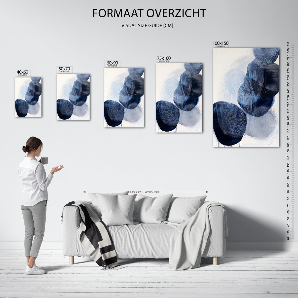 Dynamische cirkelvormen Kunstwerk