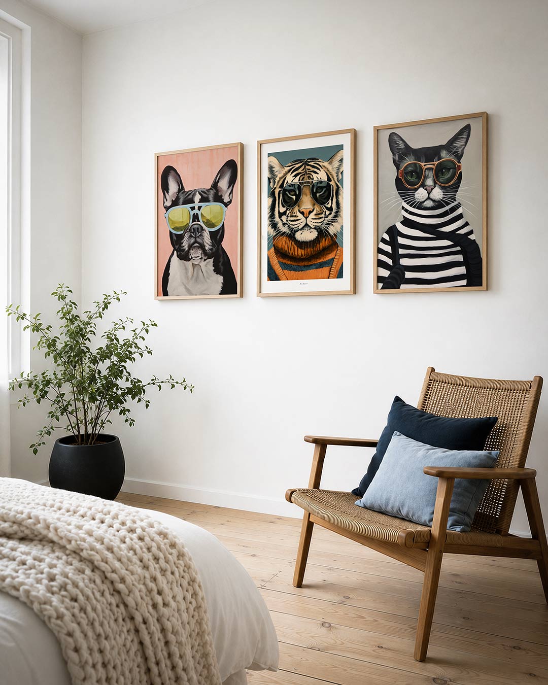Hond met bril Posterset