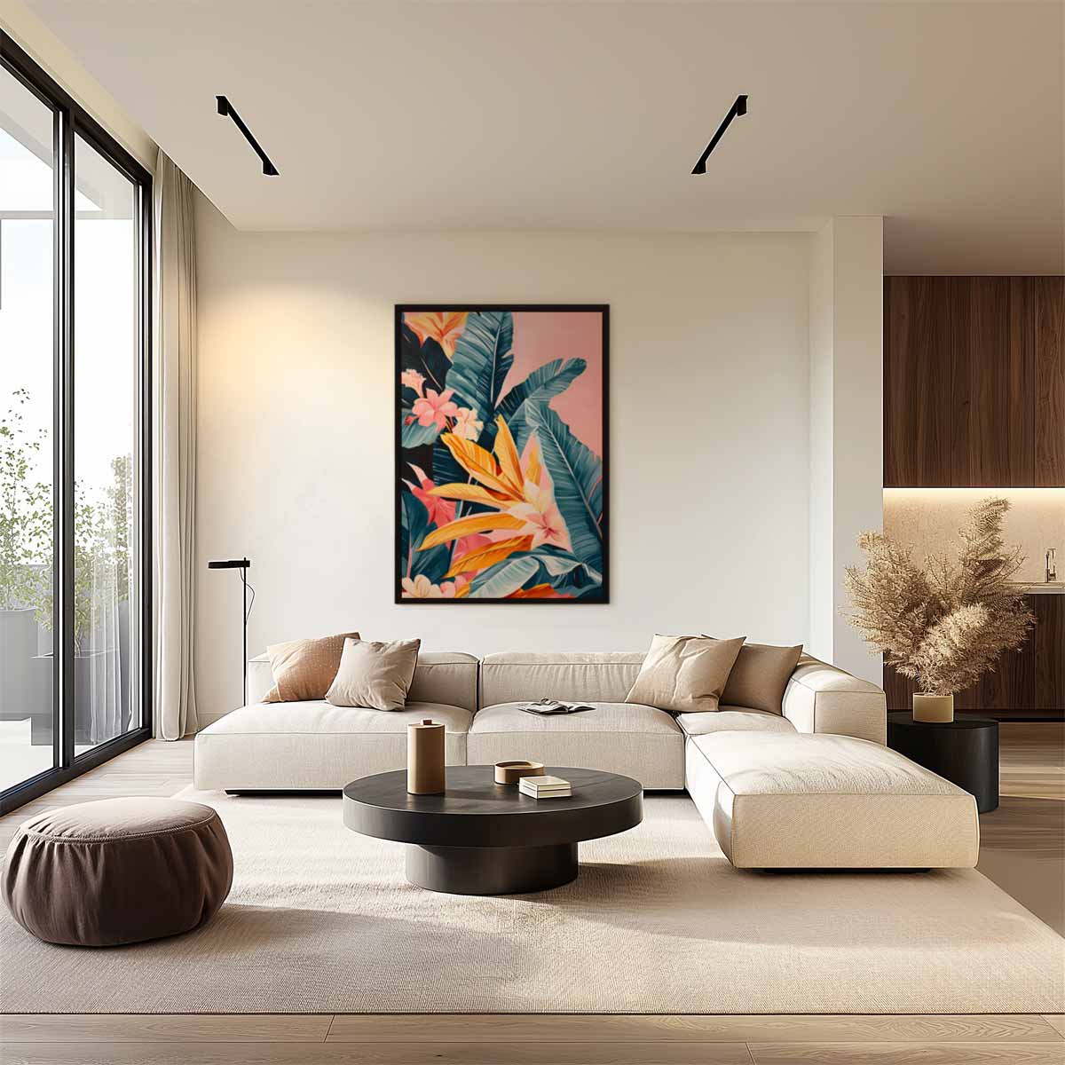 Tropische Bloemenpracht Kunstwerk-canvas-dibond-plexiglas-wanddecoratie-WallArtistic