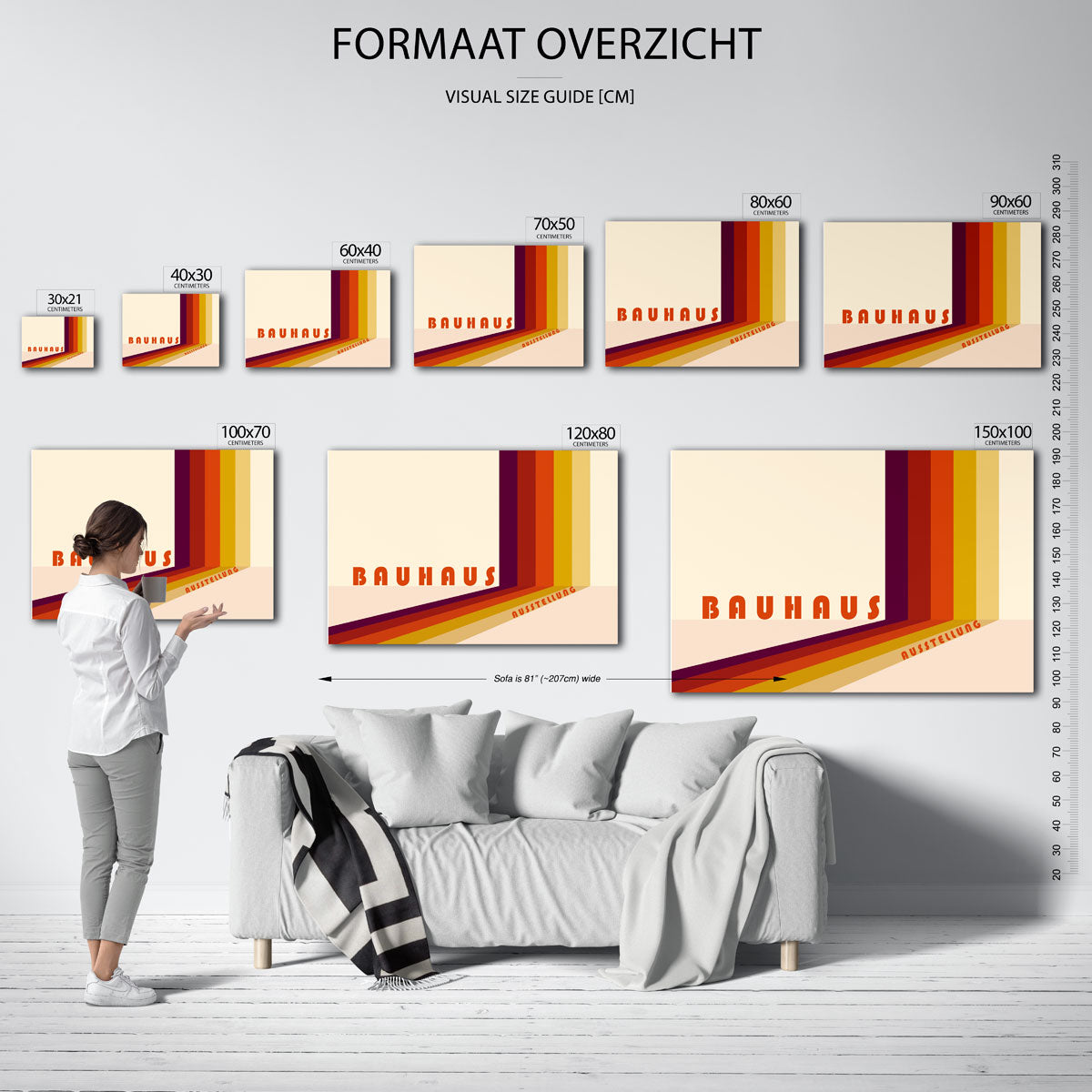 Kleurvlakken en lijnen Poster