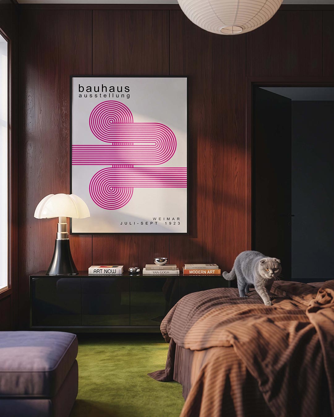 Lijnen en cirkel Poster
