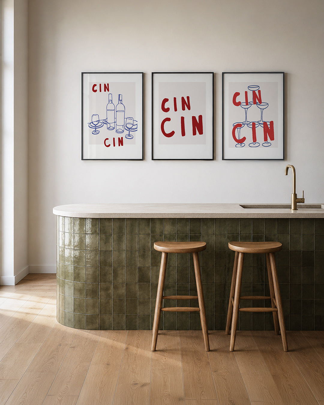 Lijnen en kleur Posterset