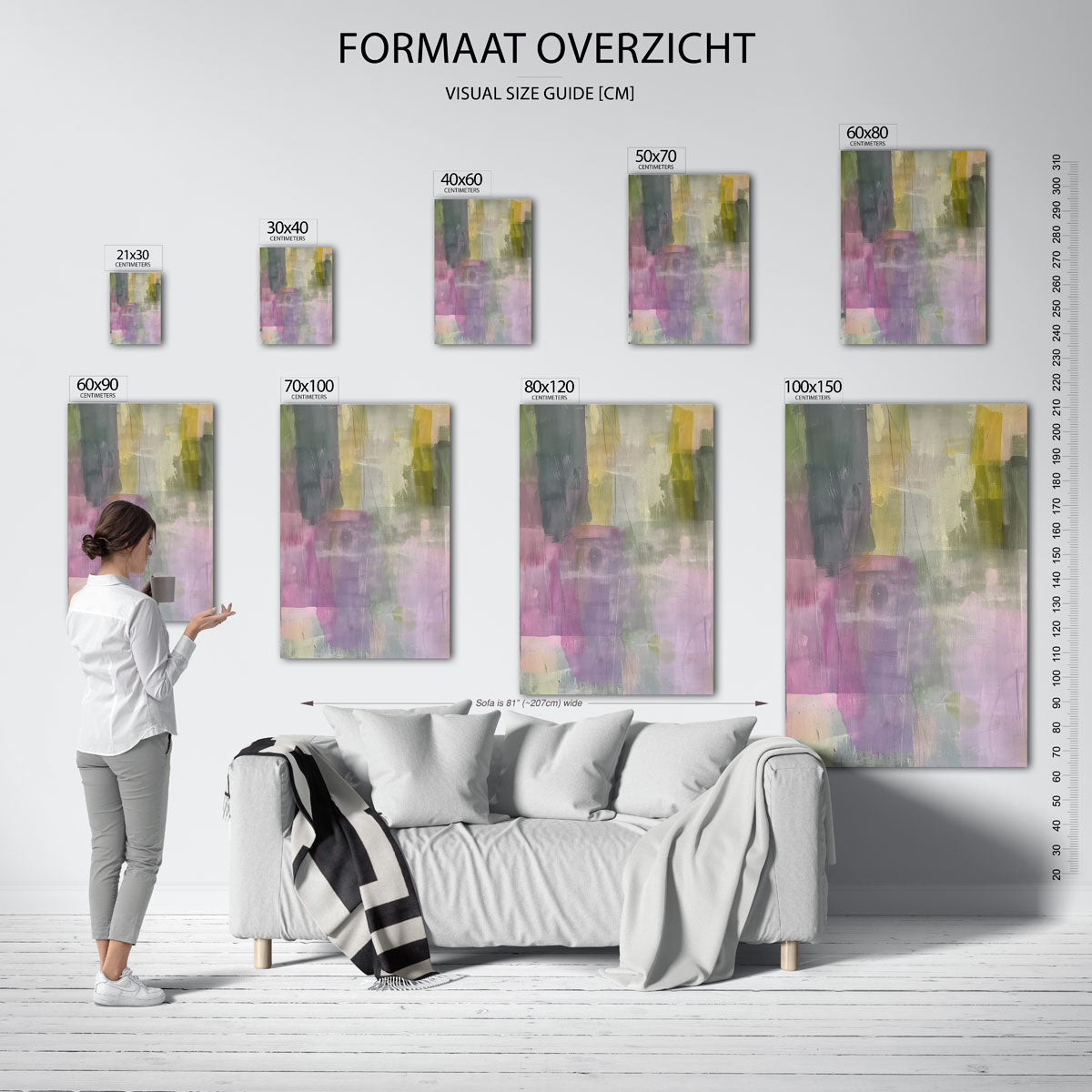Abstracte kleurencompositie Poster