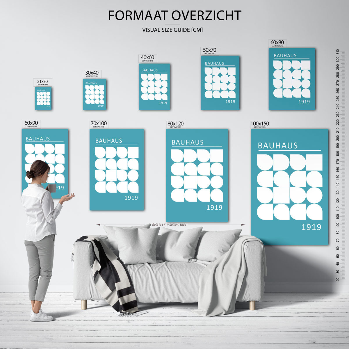 Vormritme en kleur Poster
