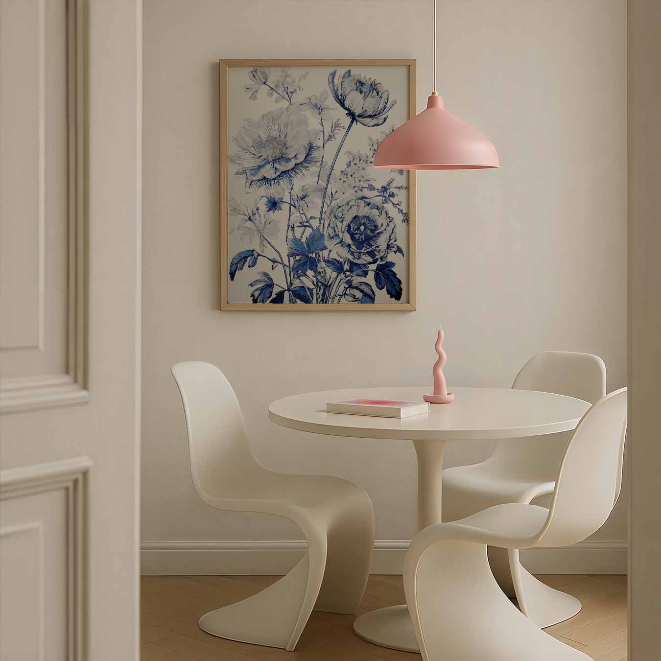 Bloemenpracht in Blauw Poster-WallArtistic