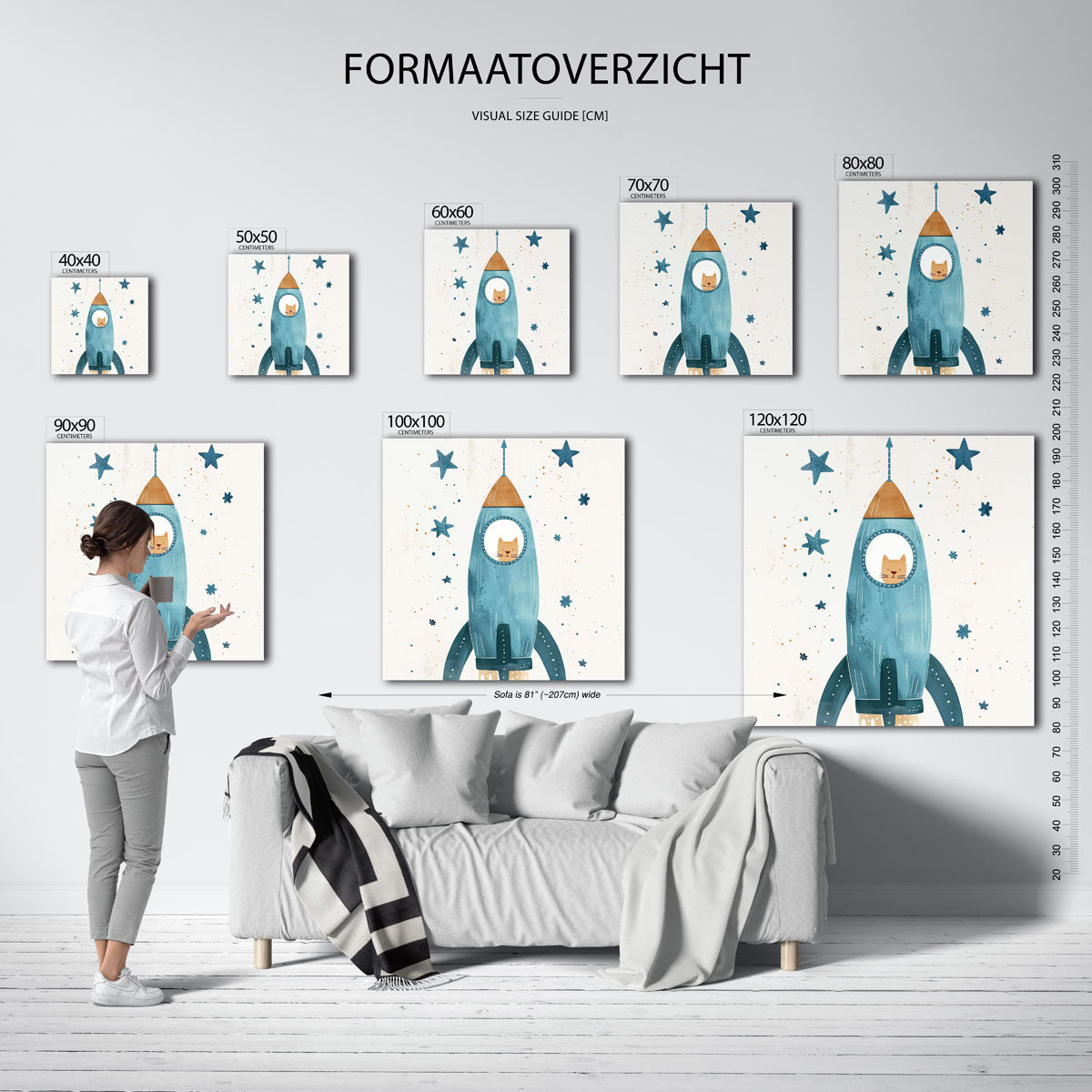 Kat in raket Poster
