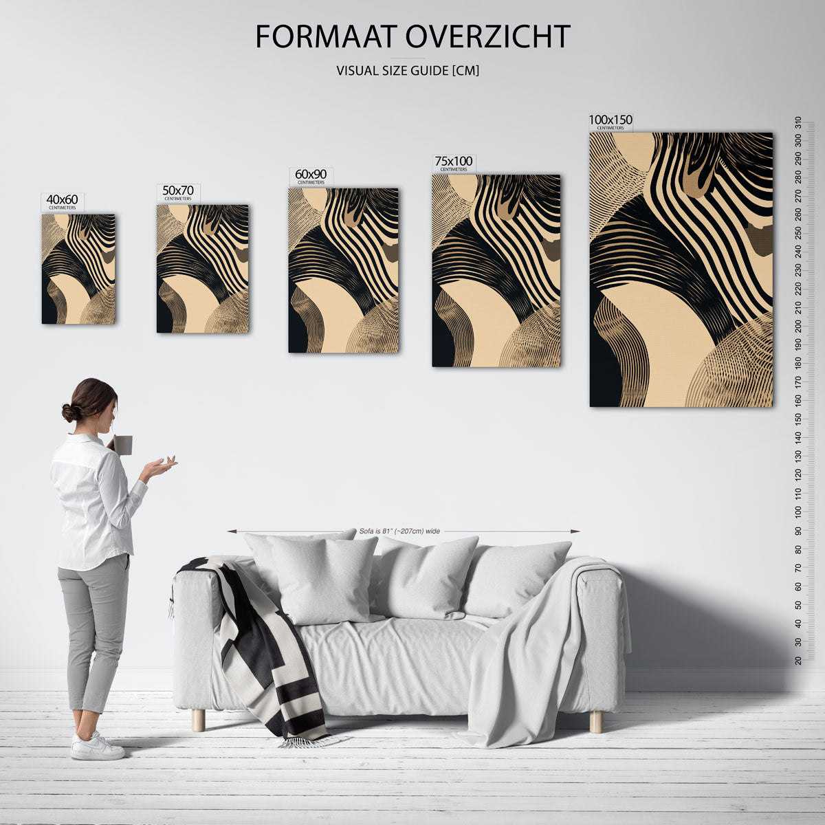 Dynamische lijnen Kunstwerk