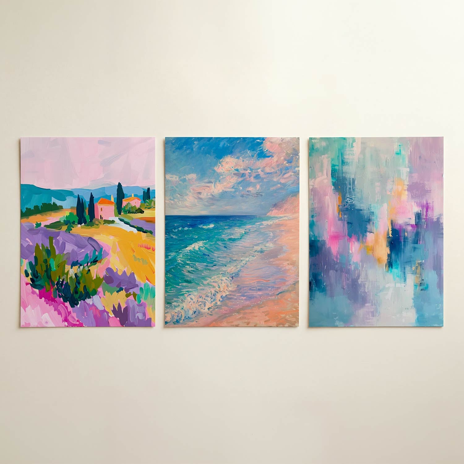 Kleurrijk landschap Posterset