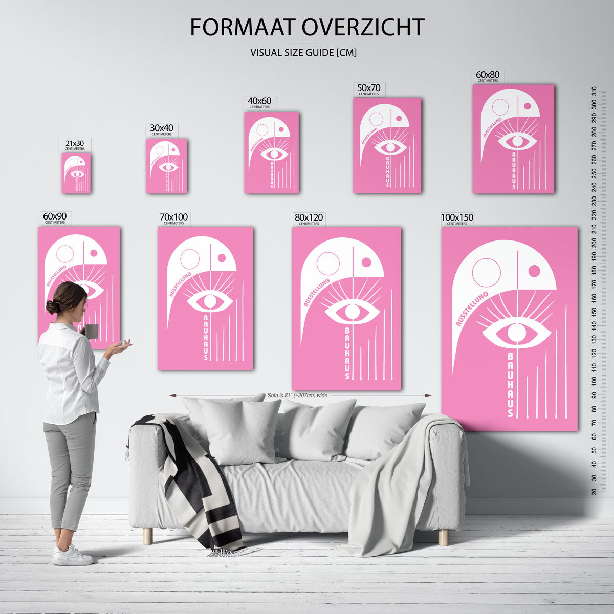 Oog en lijnen Poster