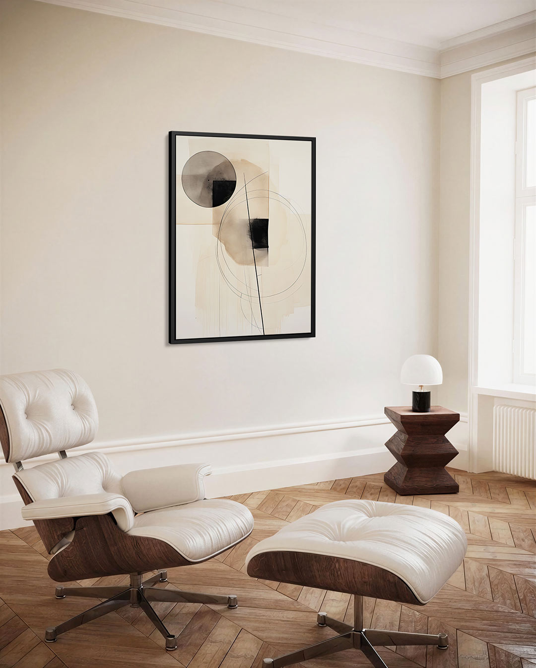 Geometrische vormen compositie Kunstwerk