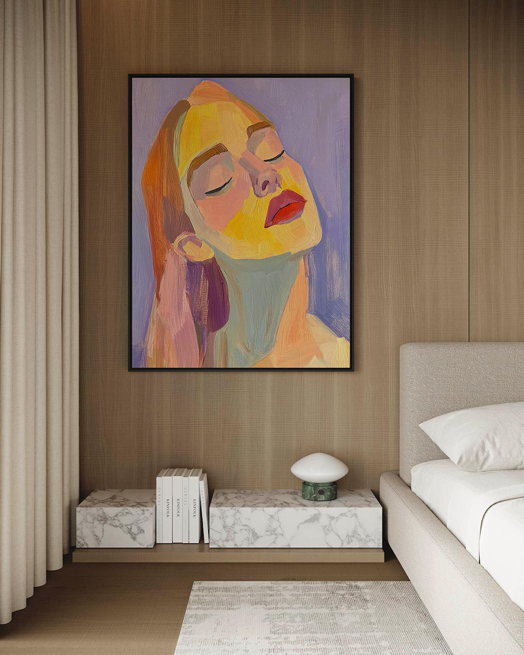 Kleurrijk portret Kunstwerk