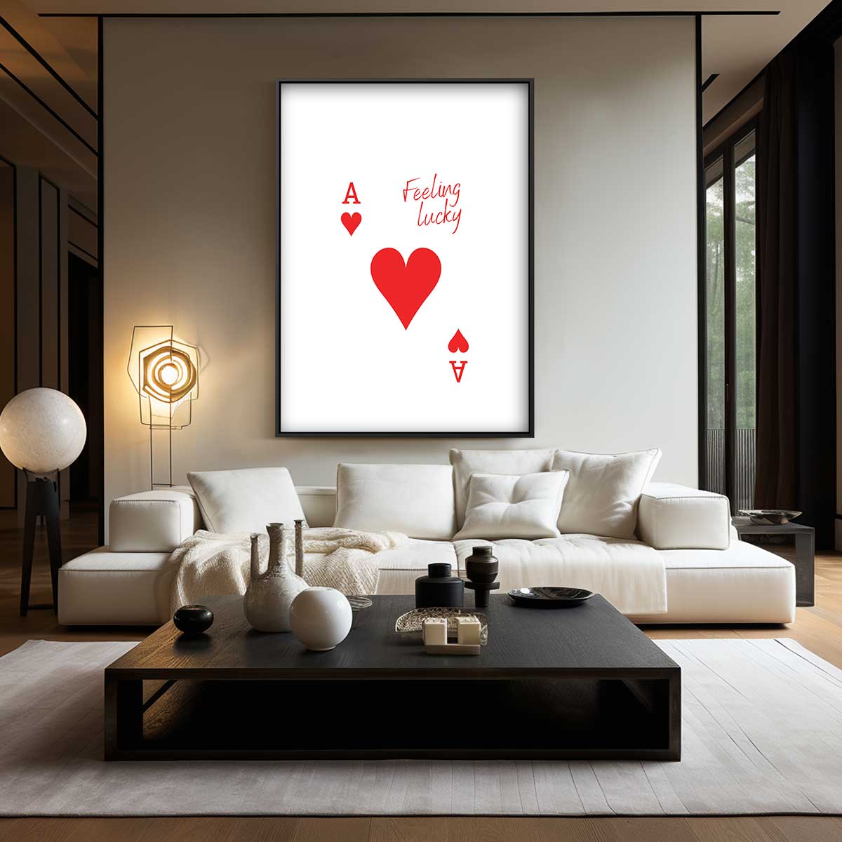 Gelukzalig Harten Aas Kunstwerk-canvas-dibond-plexiglas-wanddecoratie-WallArtistic
