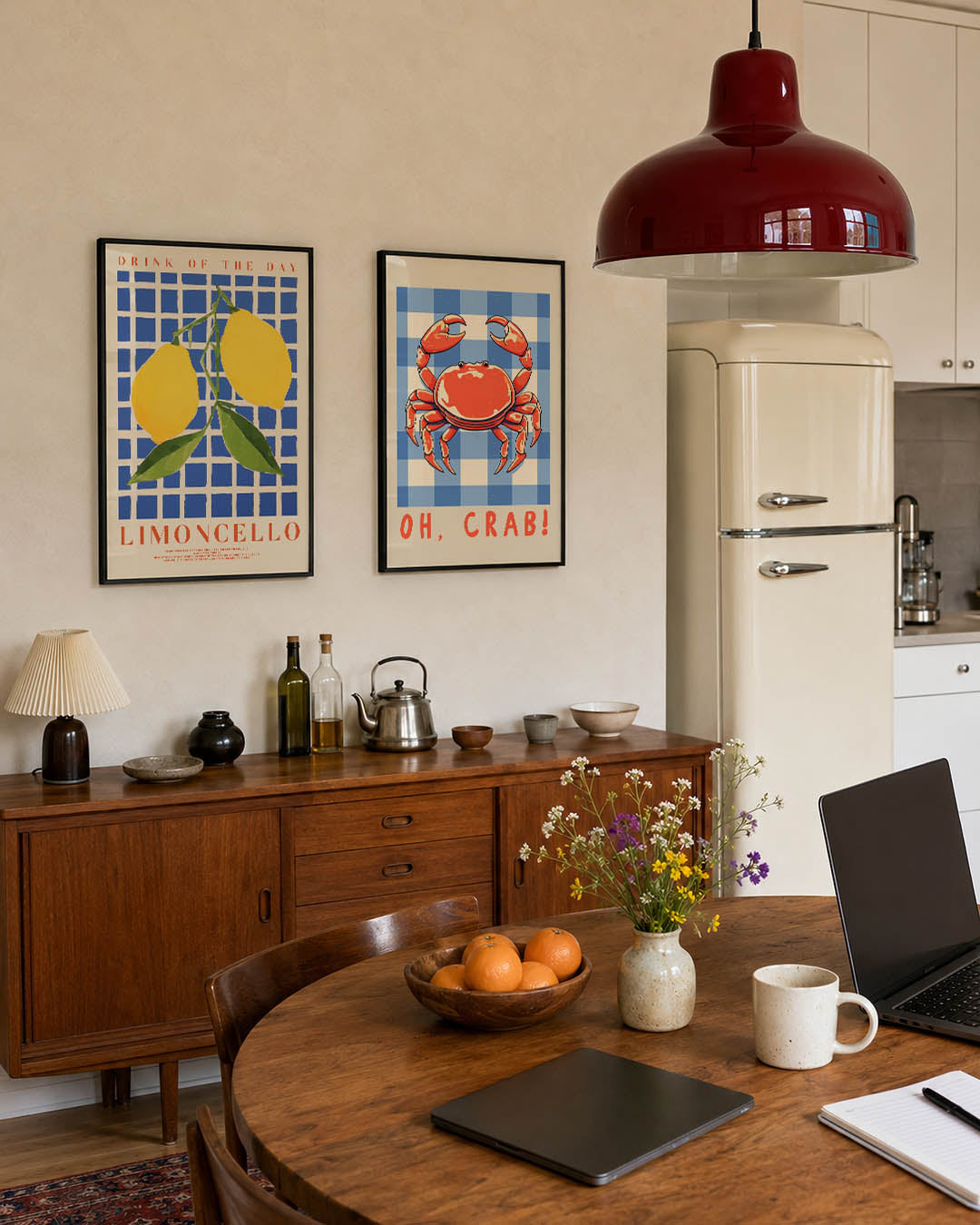 Citroen en ruitjes Posterset