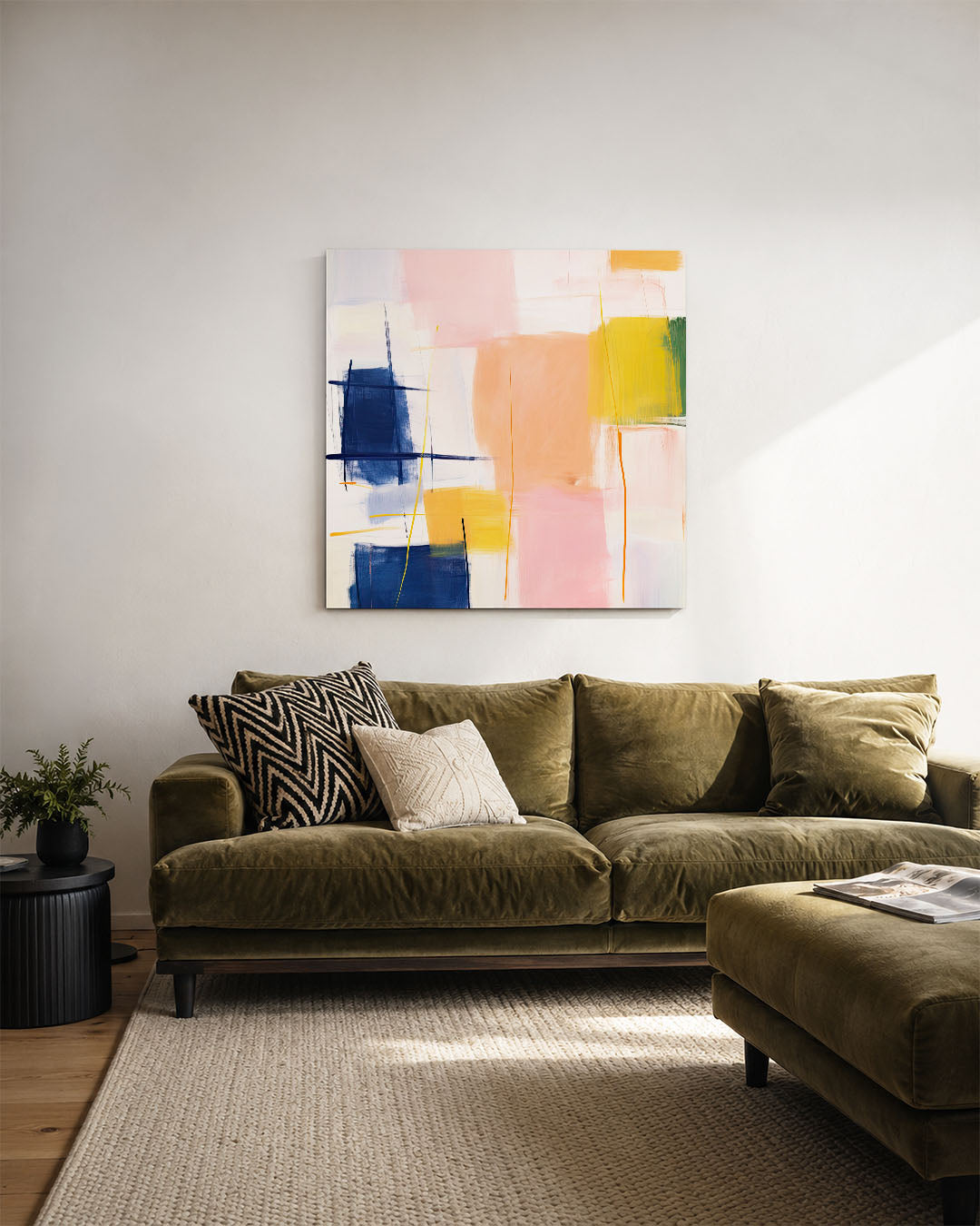 Kleurrijke vlakken Kunstwerk