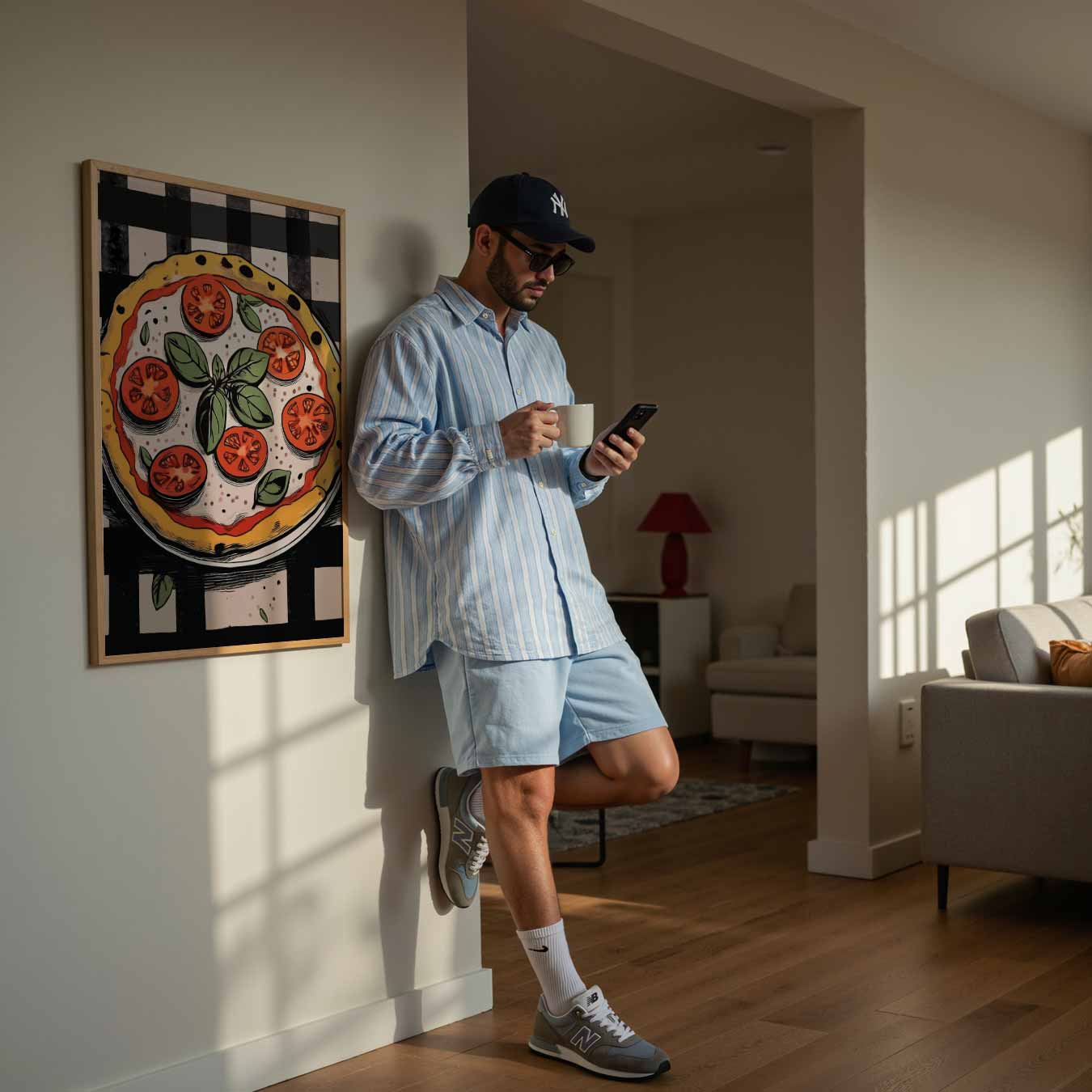 Pizza Illustratie Poster-WallArtistic