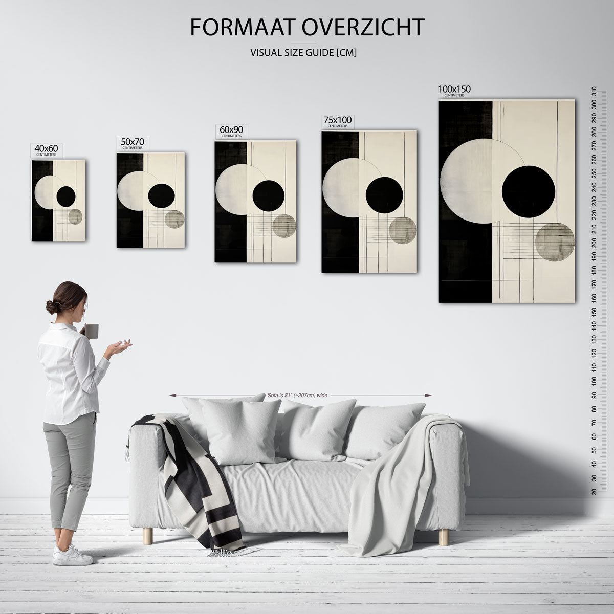Geometrische cirkelcompositie Kunstwerk
