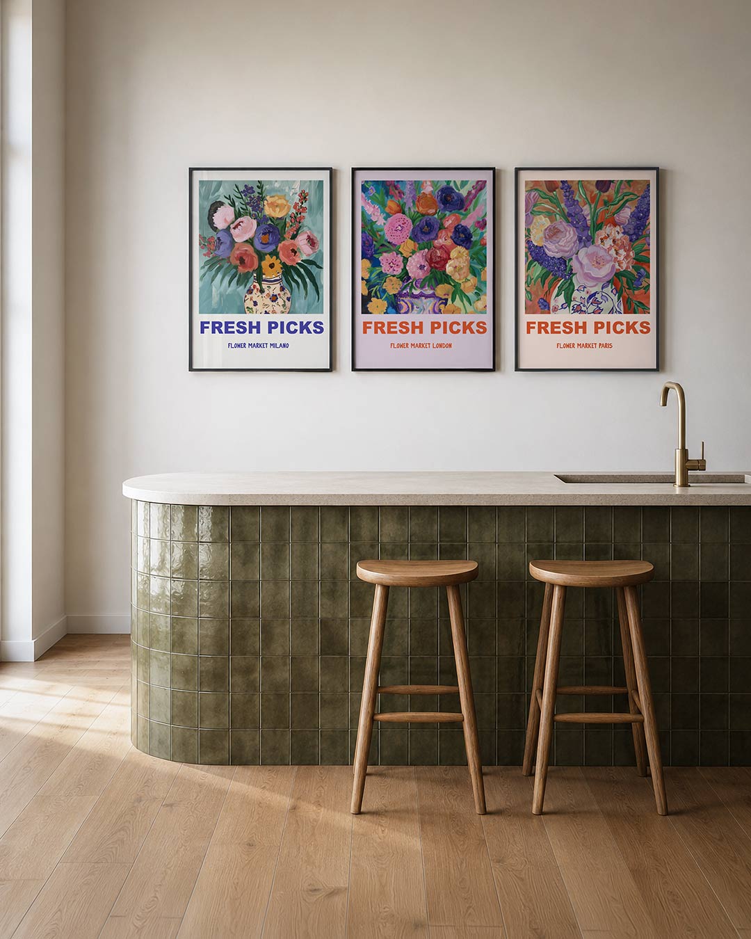 Bloemrijke kleurenpracht Posterset