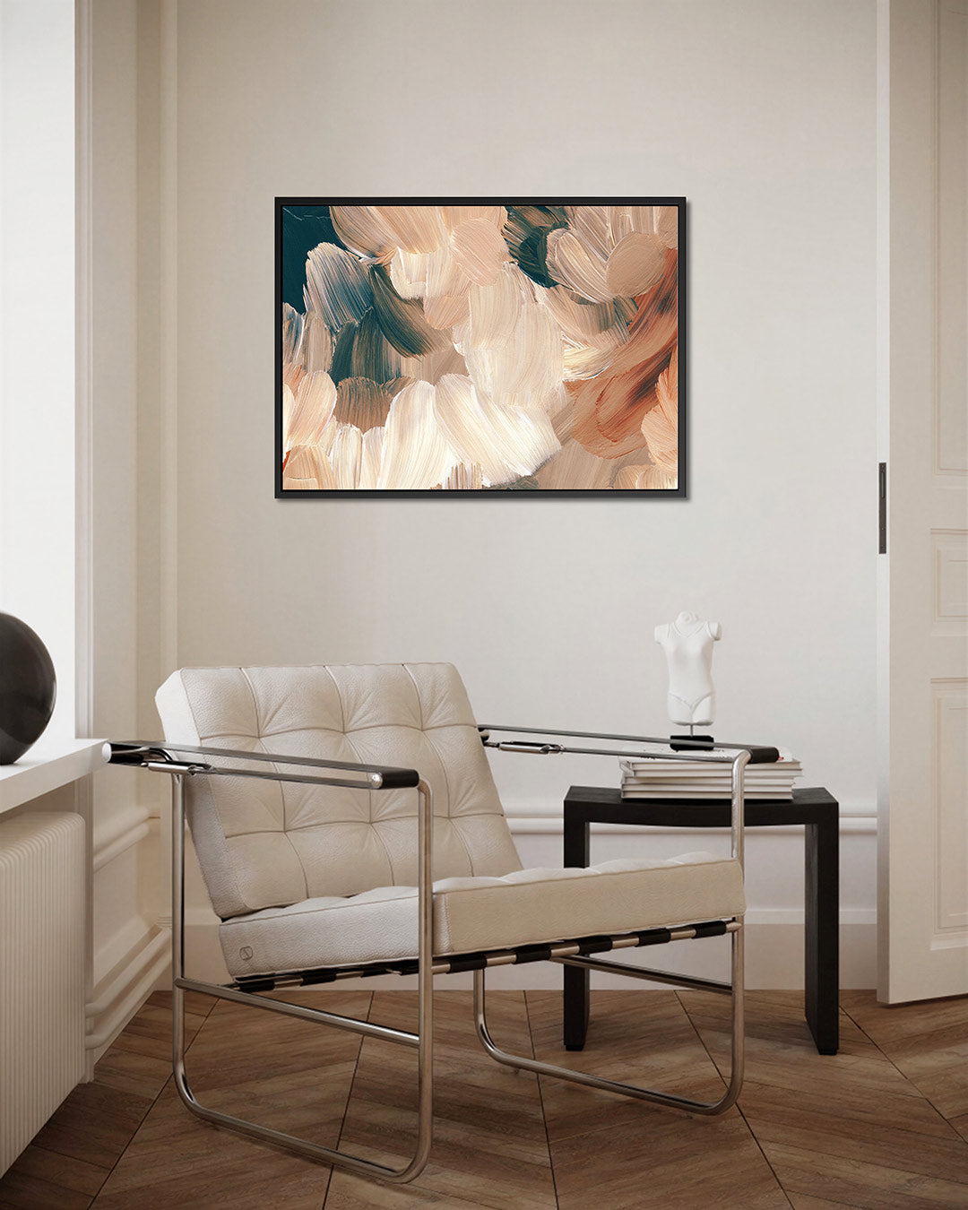 Organische borstelvegen Kunstwerk