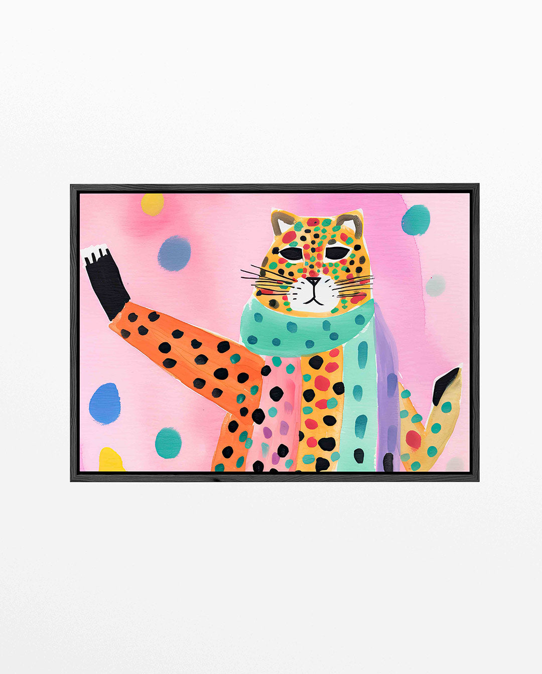 Vrolijke luipaard illustratie Kunstwerk