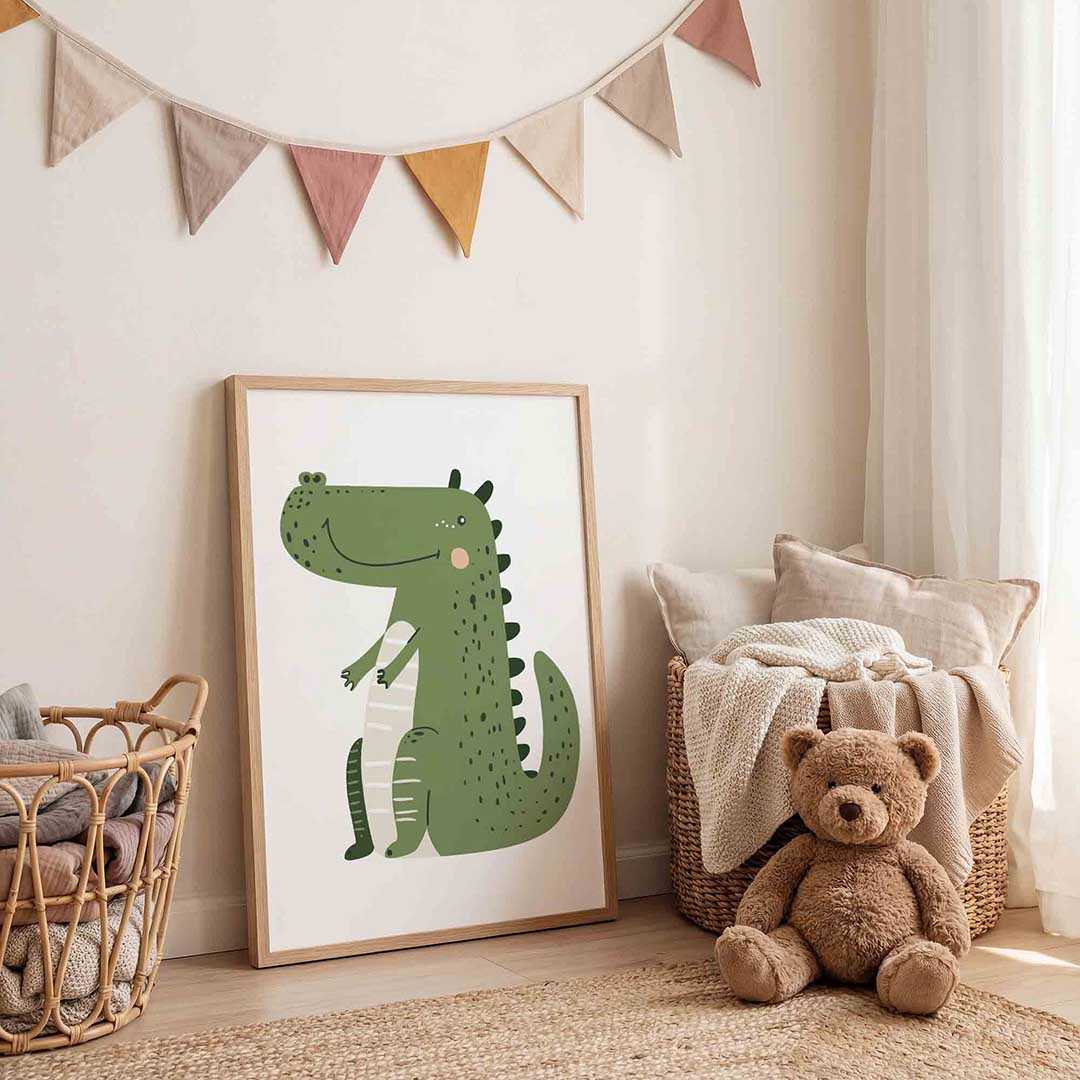 Groene krokodil Poster