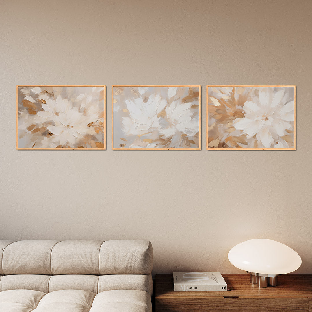 Bloemige vormen Posterset