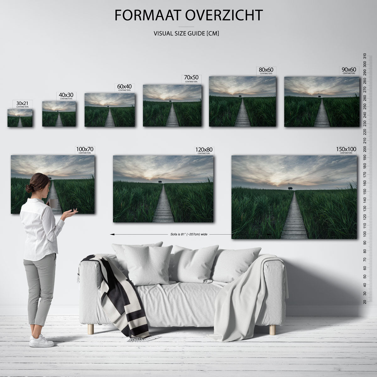 Rustige landschapspad Poster