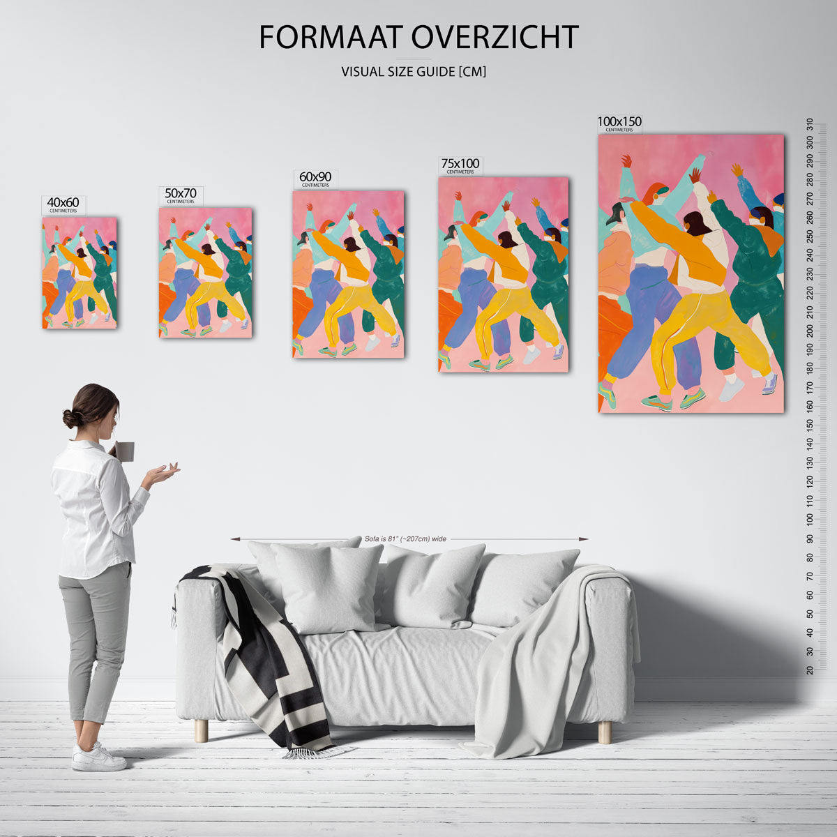 Dansende figuren Kunstwerk