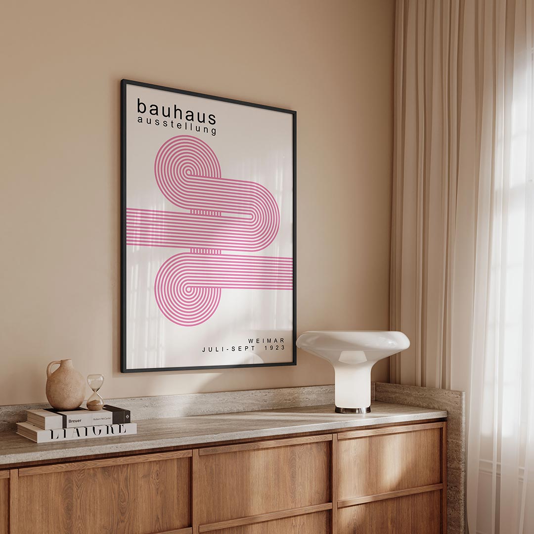 Lijnen en cirkelpatronen Poster