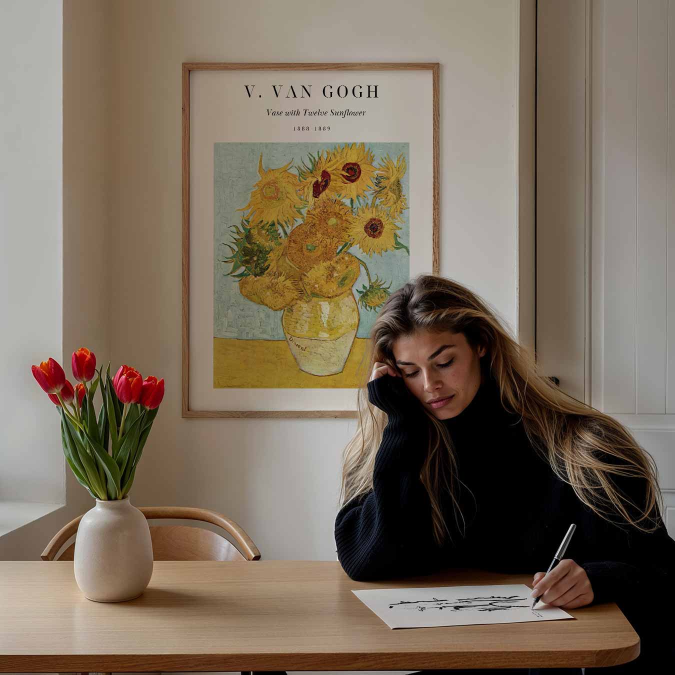 Van Gogh's Zonnebloemen Poster-WallArtistic
