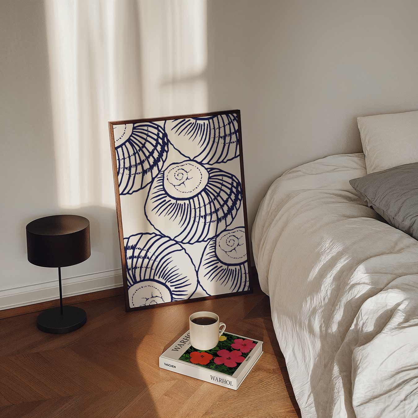 Strandhuis Stijl Schelpenposter-WallArtistic