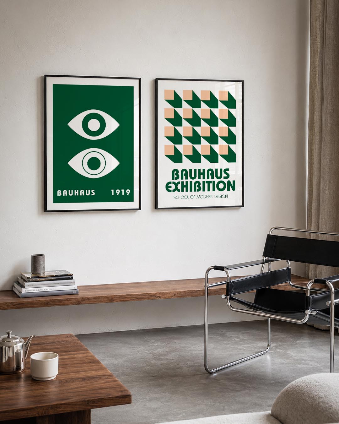 Oogvormen en lijnen Posterset