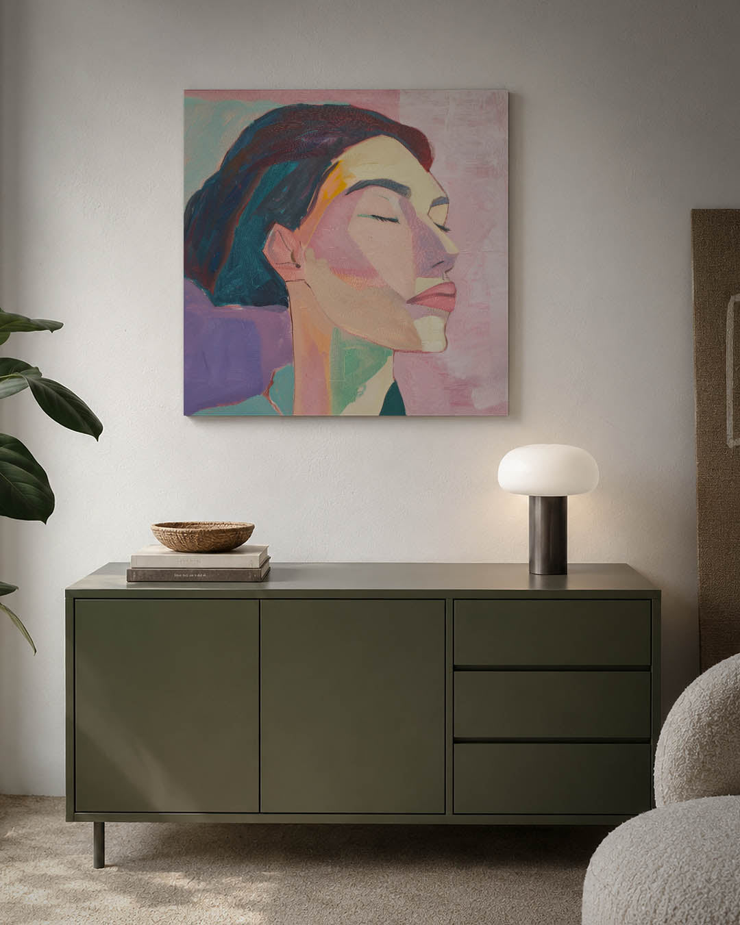 Dromerige portretkleuren Kunstwerk