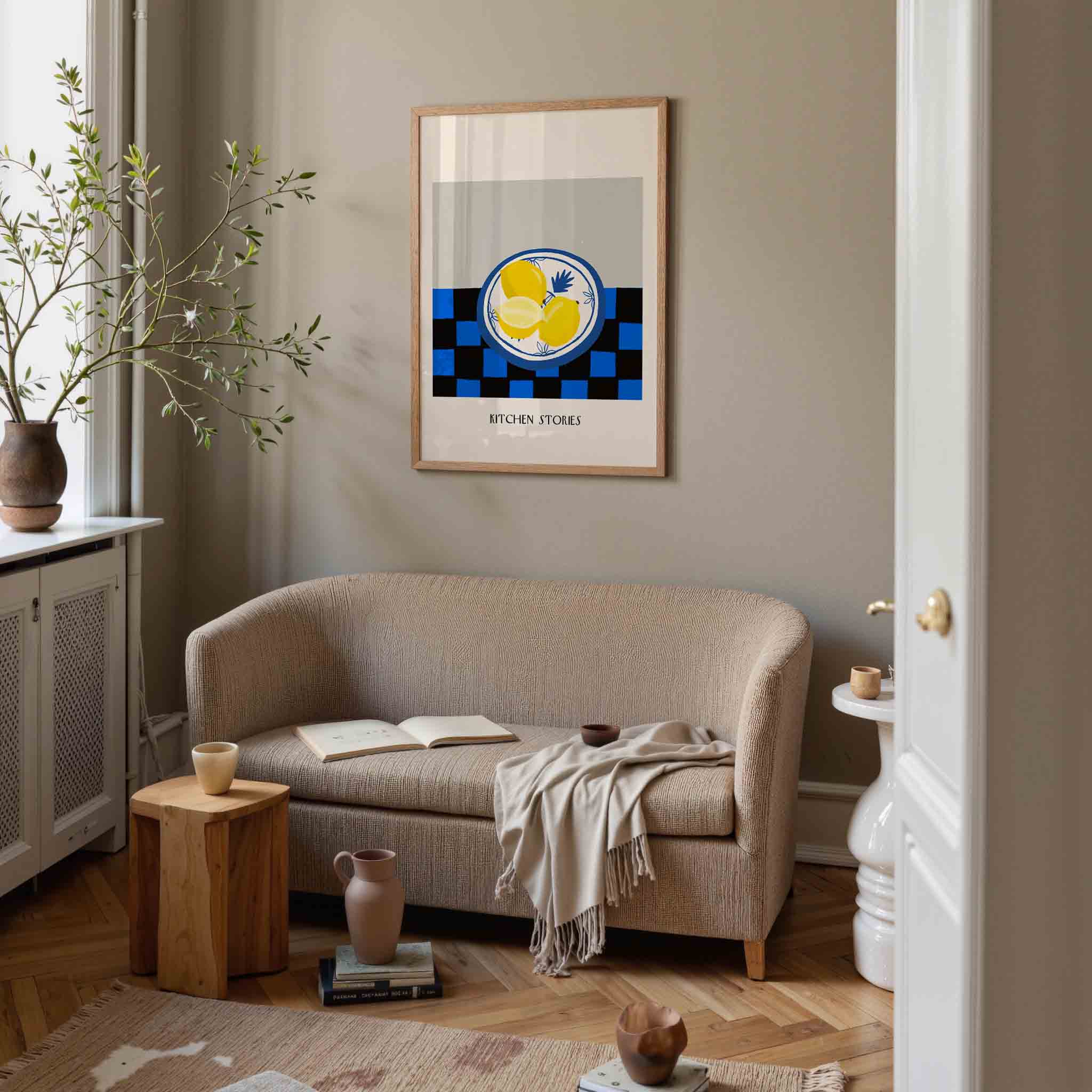Citroenen op bord Poster
