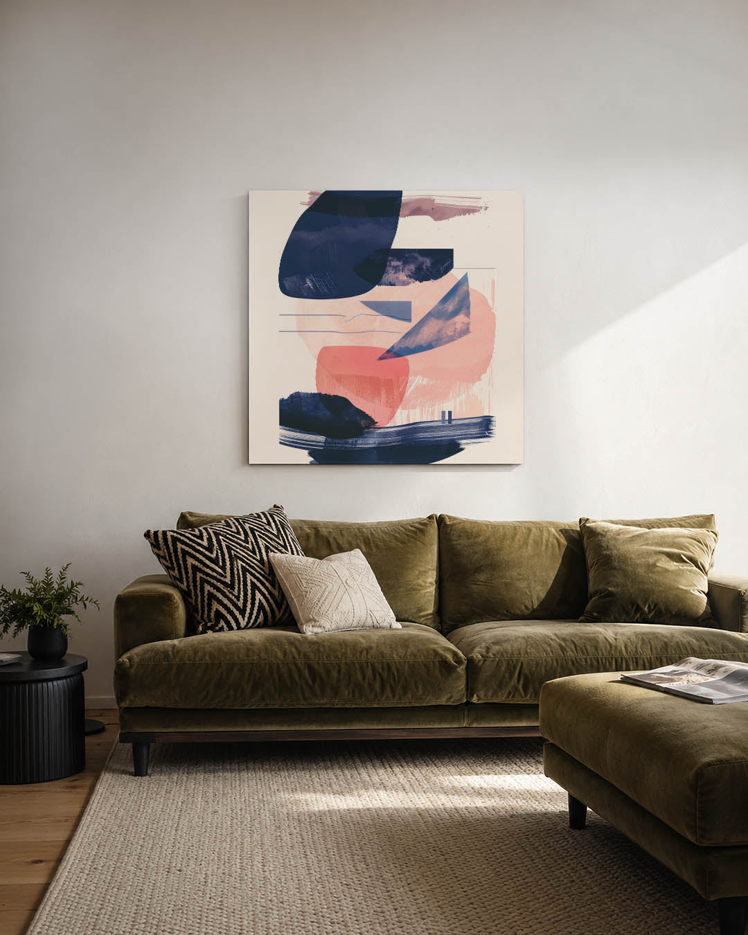 Dynamische vormen compositie Kunstwerk
