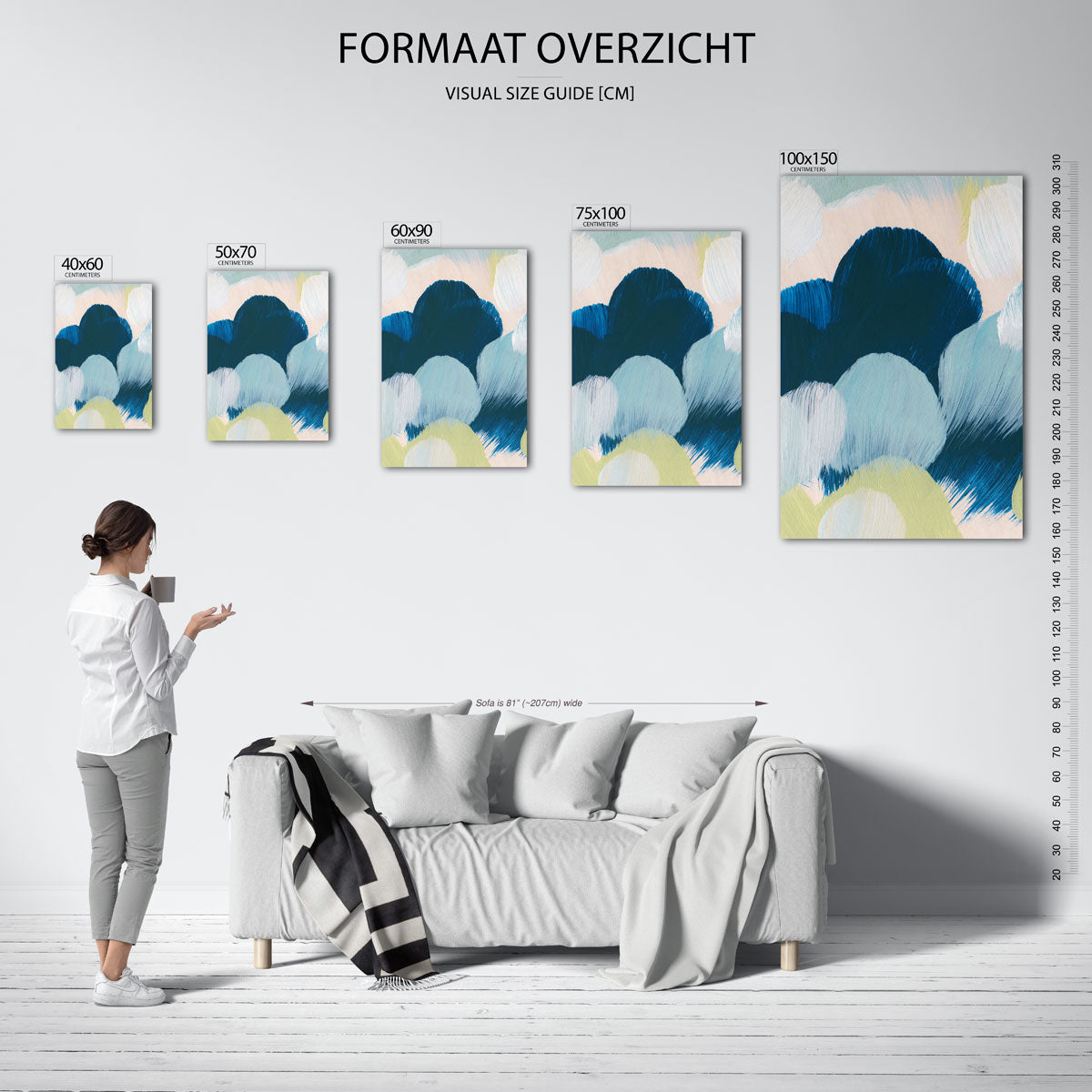 Kleurrijke vormen Kunstwerk