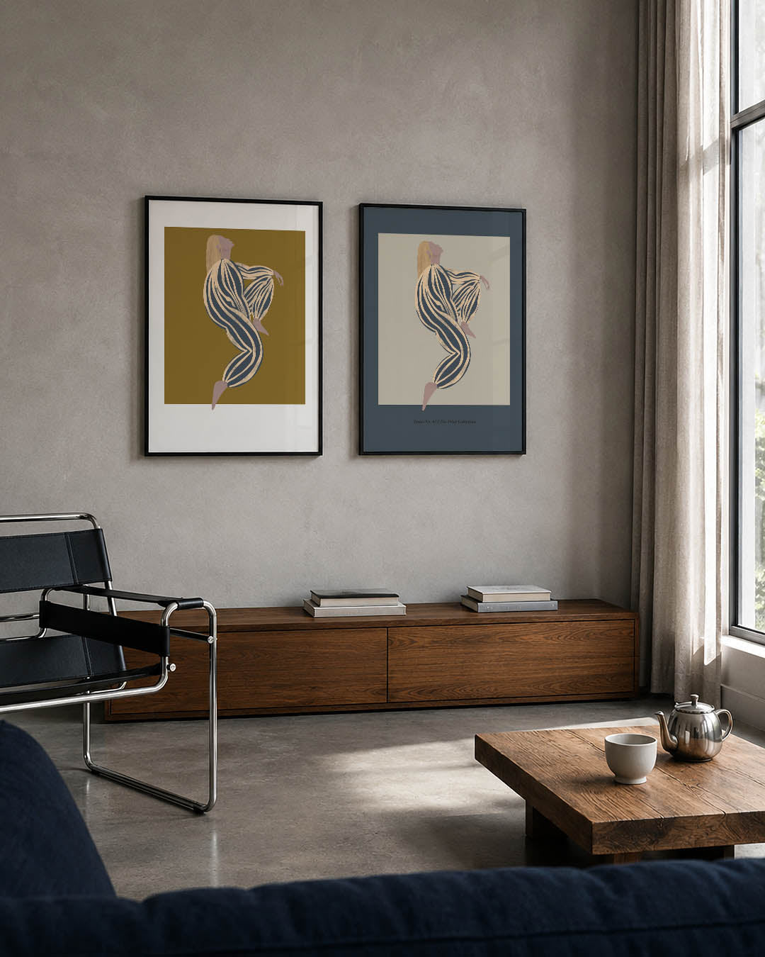 Gestreepte vormen Posterset