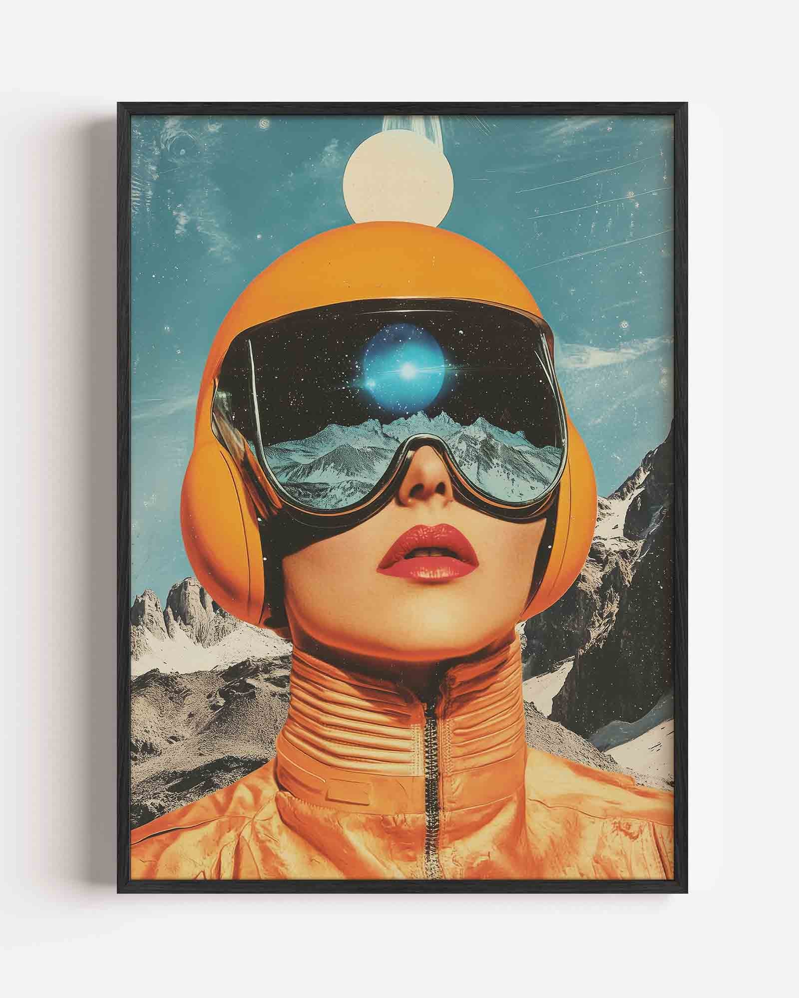 Retro futuristische ruimte Poster