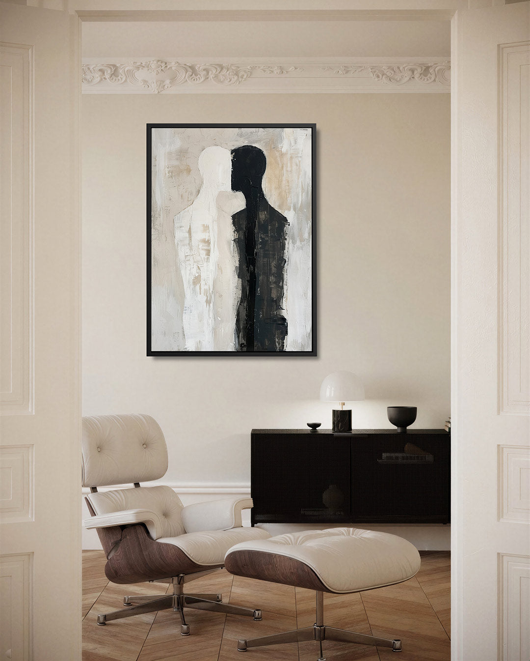 Twee figuren harmonie Kunstwerk