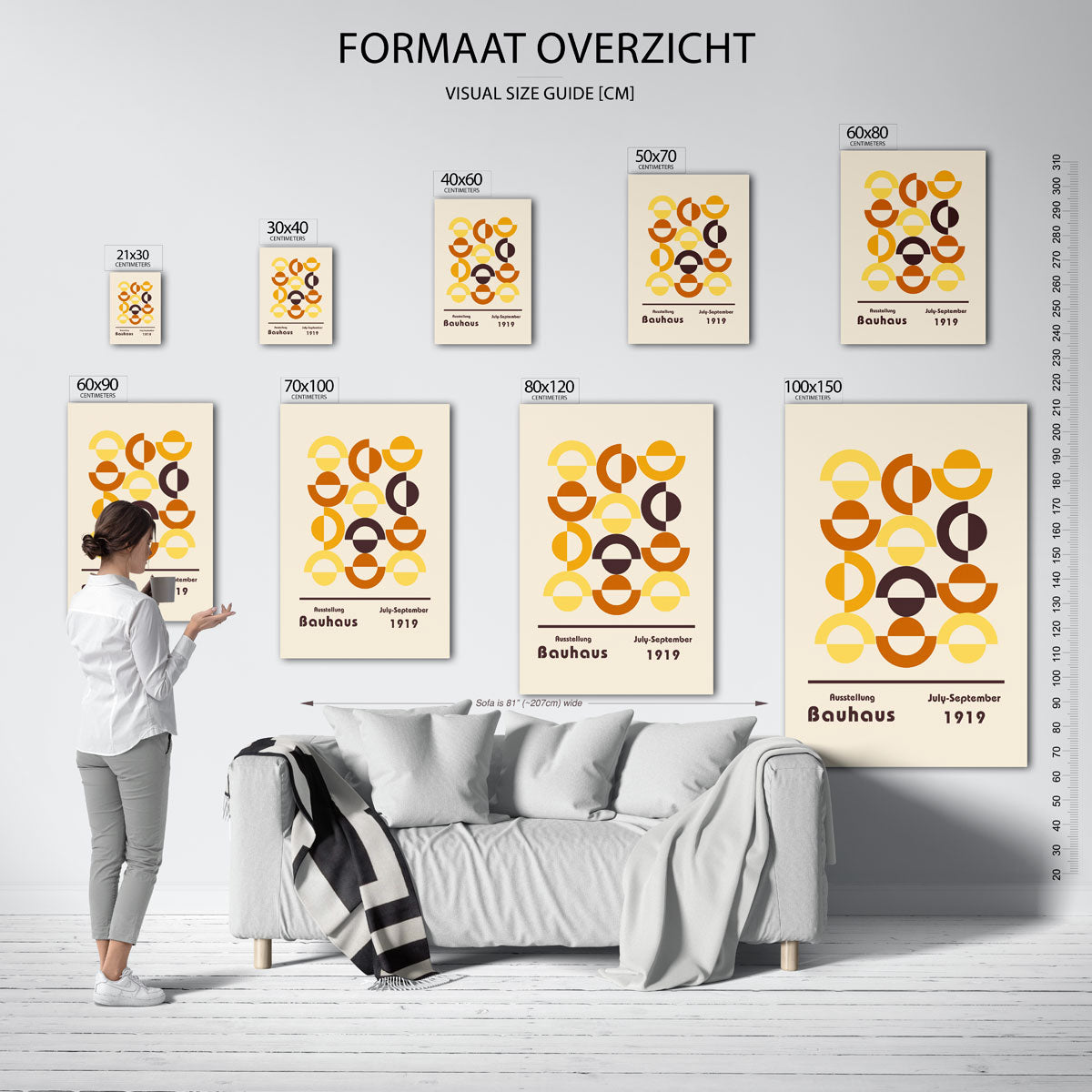 Halve cirkelpatronen Poster