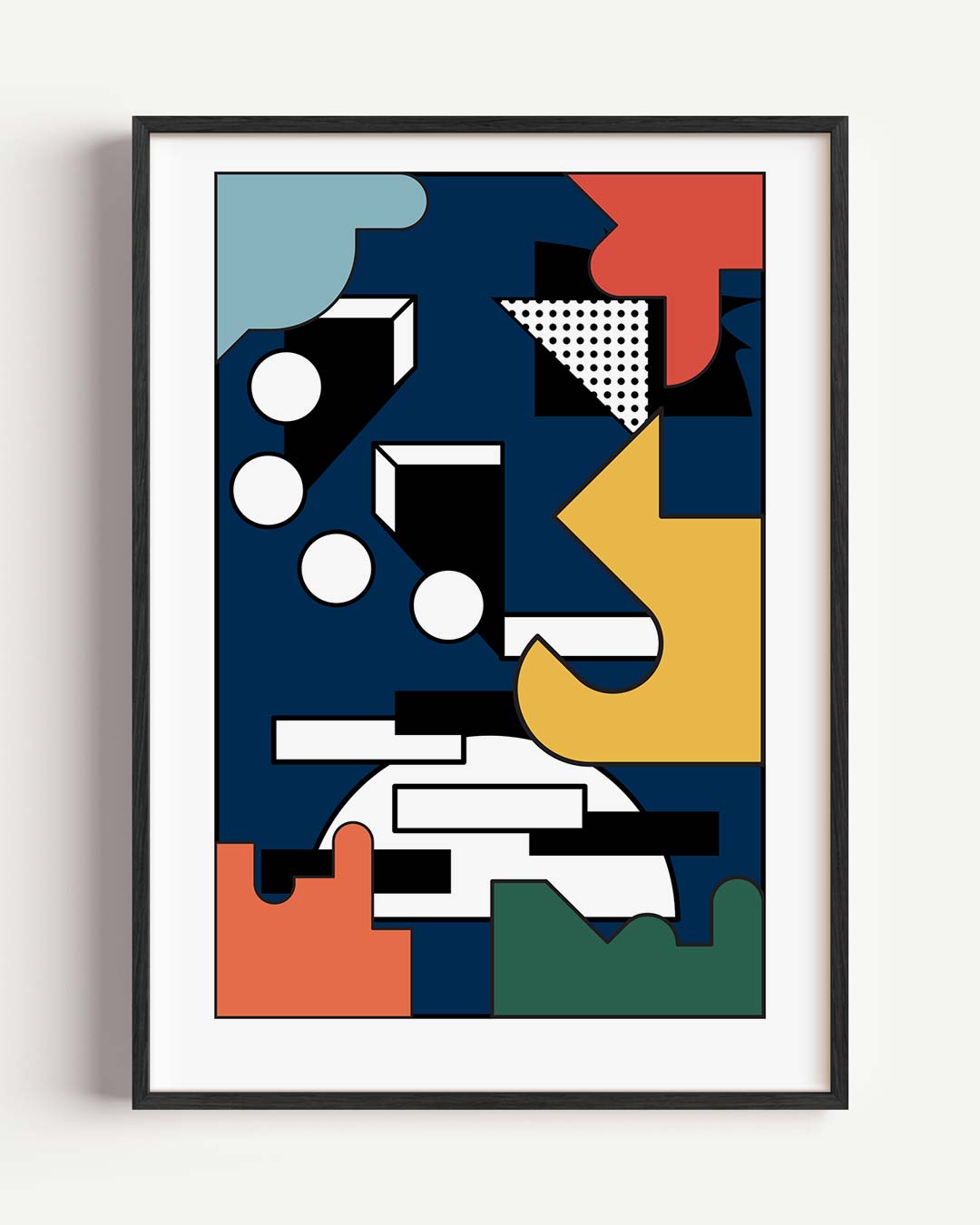 Retro Geometrische Kunstposter-WallArtistic