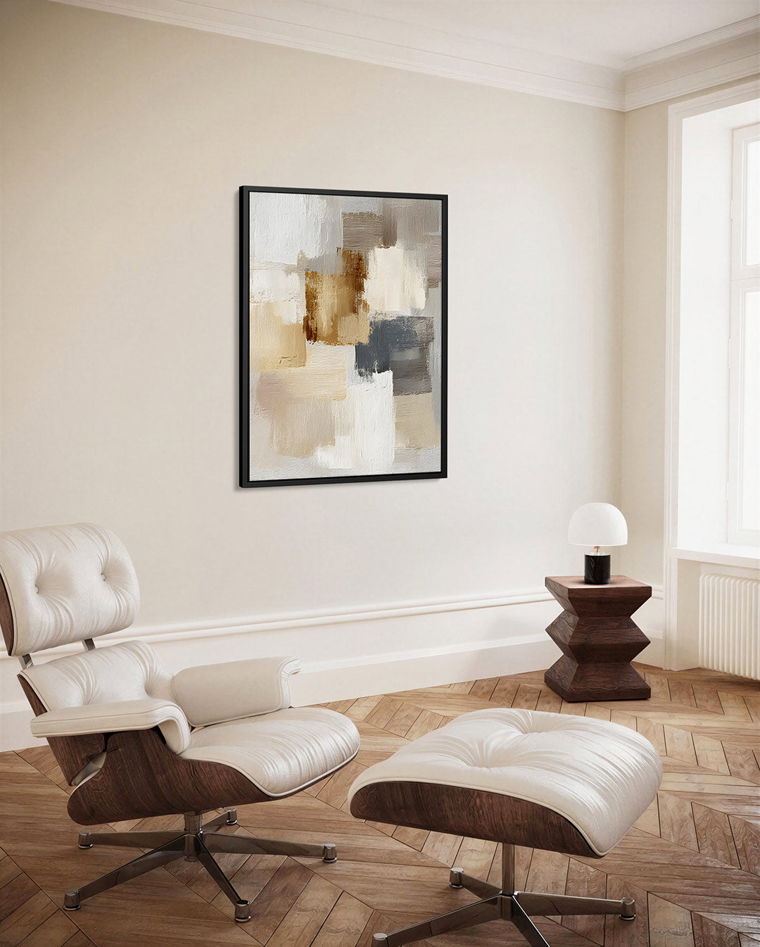 Zachte kleuren compositie Kunstwerk