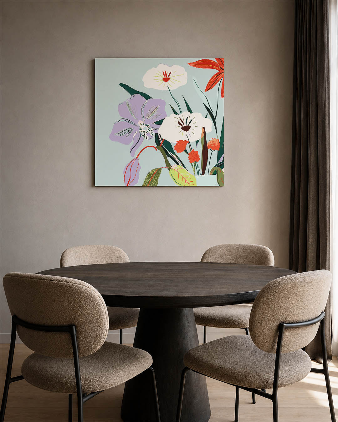 Bloemrijke compositie Kunstwerk