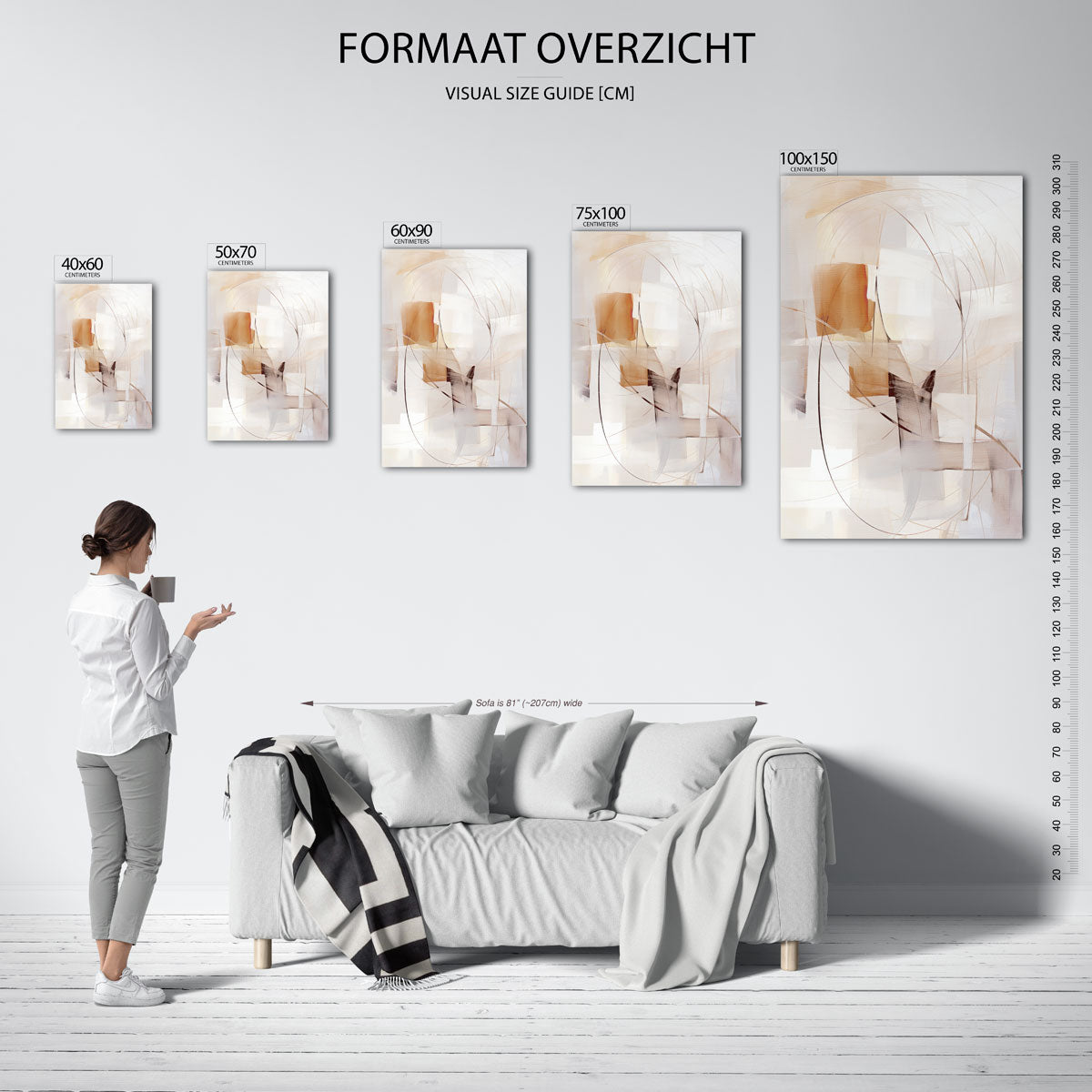 Lijnen en vormen Kunstwerk