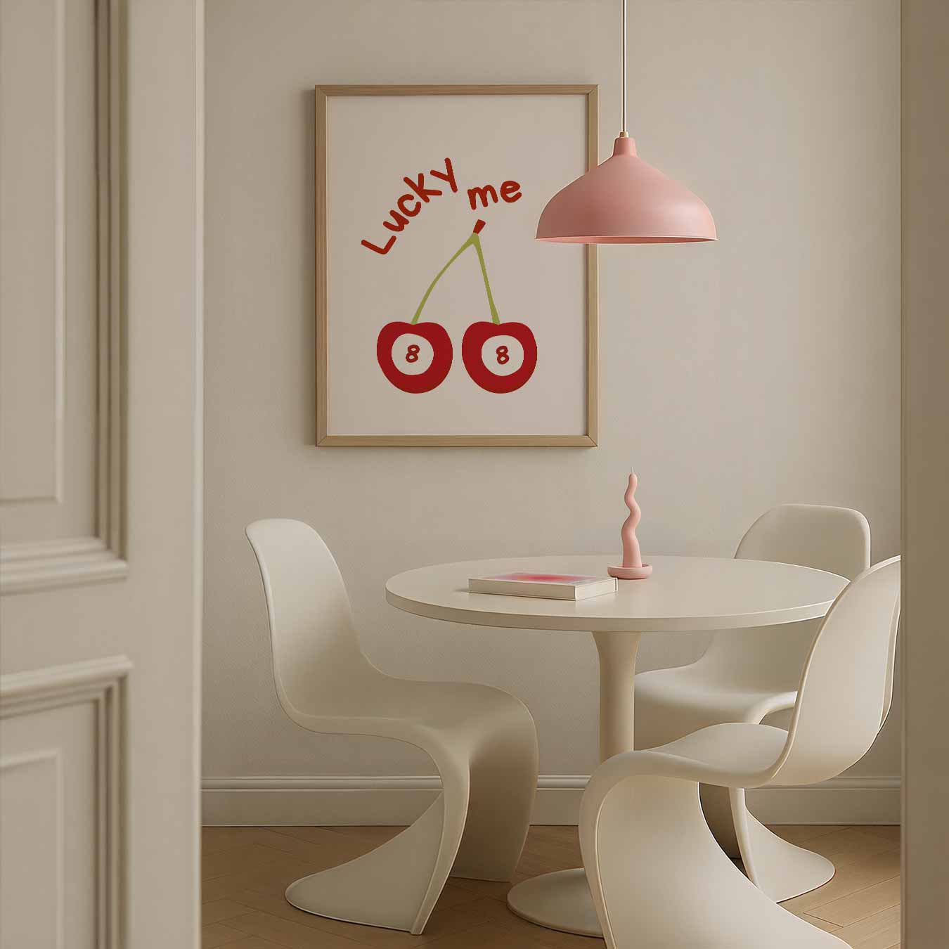 Lucky Me Kersen Poster-WallArtistic