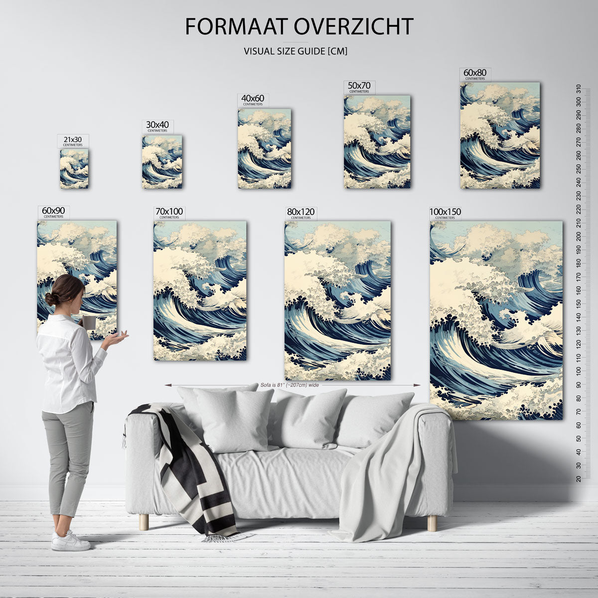 Golven en schuim Poster