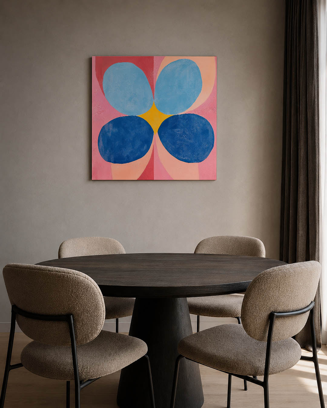 Vormenspel met kleuren Kunstwerk