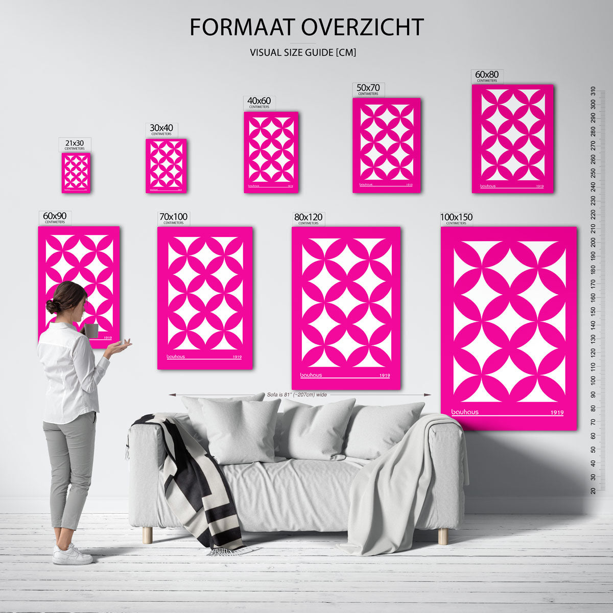 Vormritme en kleur Poster